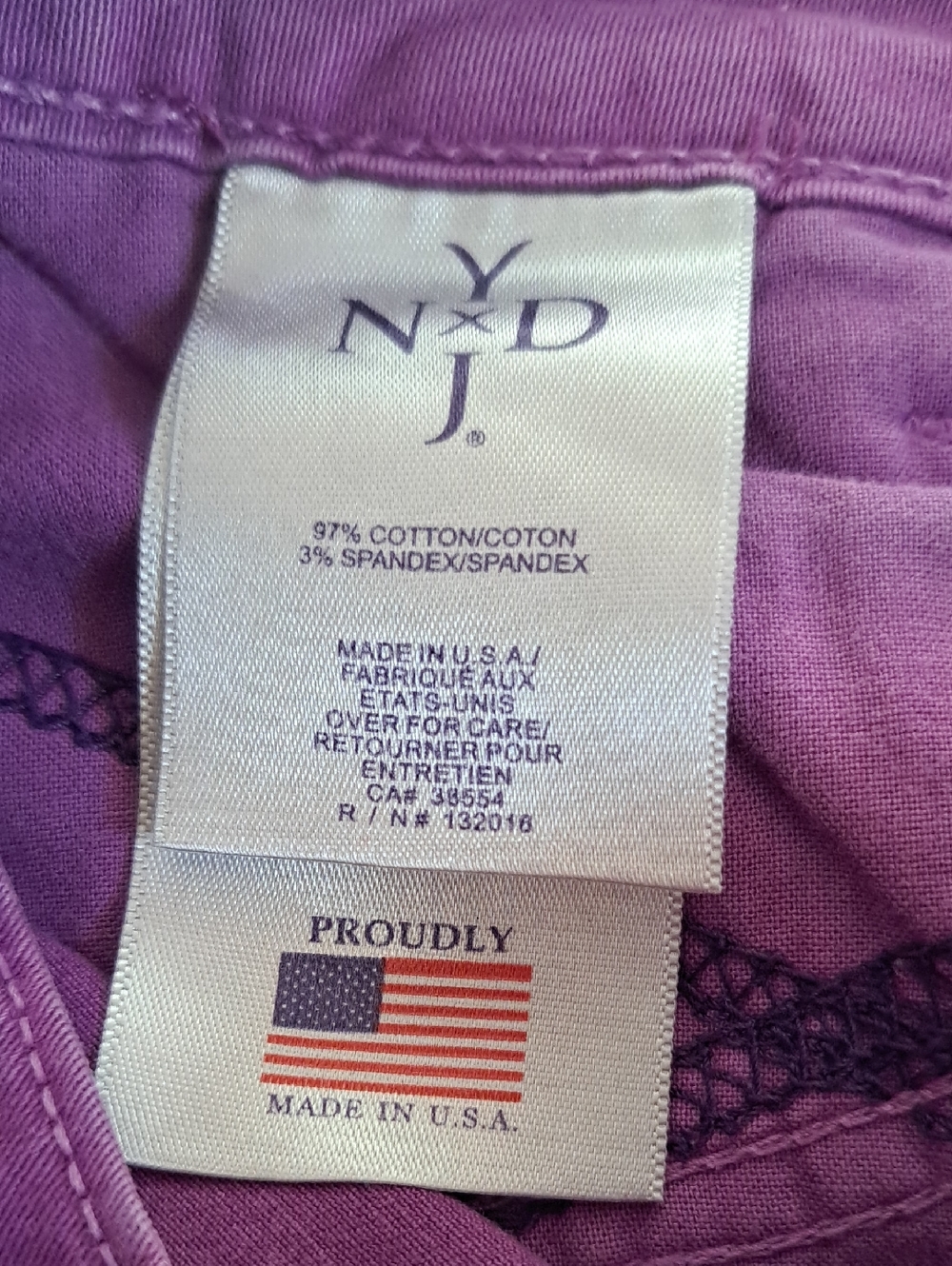 NYDJ Light Eggplant Color Size 8 Ankle Jeans with TUMMY TUCK TECHNOLOGY - Picture 7 of 7